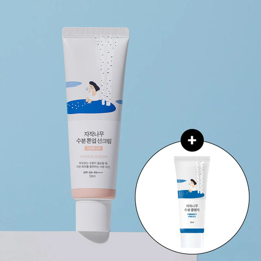 ROUND LAB BIRCH JUICE MOISTURIZING TONE-UP SUNSCREEN 50ml Special Set (+Cleanser 20mL)