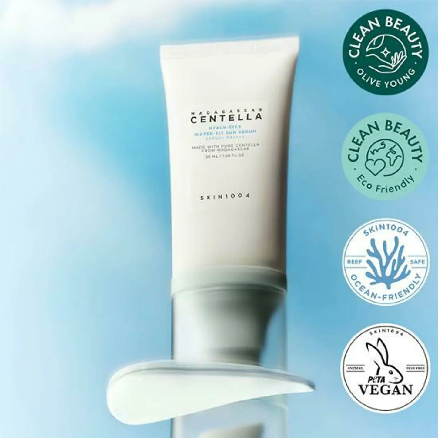 SKIN1004 Madagascar Centella Hyalu-Cica Water-Fit Sun Serum 50mL*2ea (Twin pack)