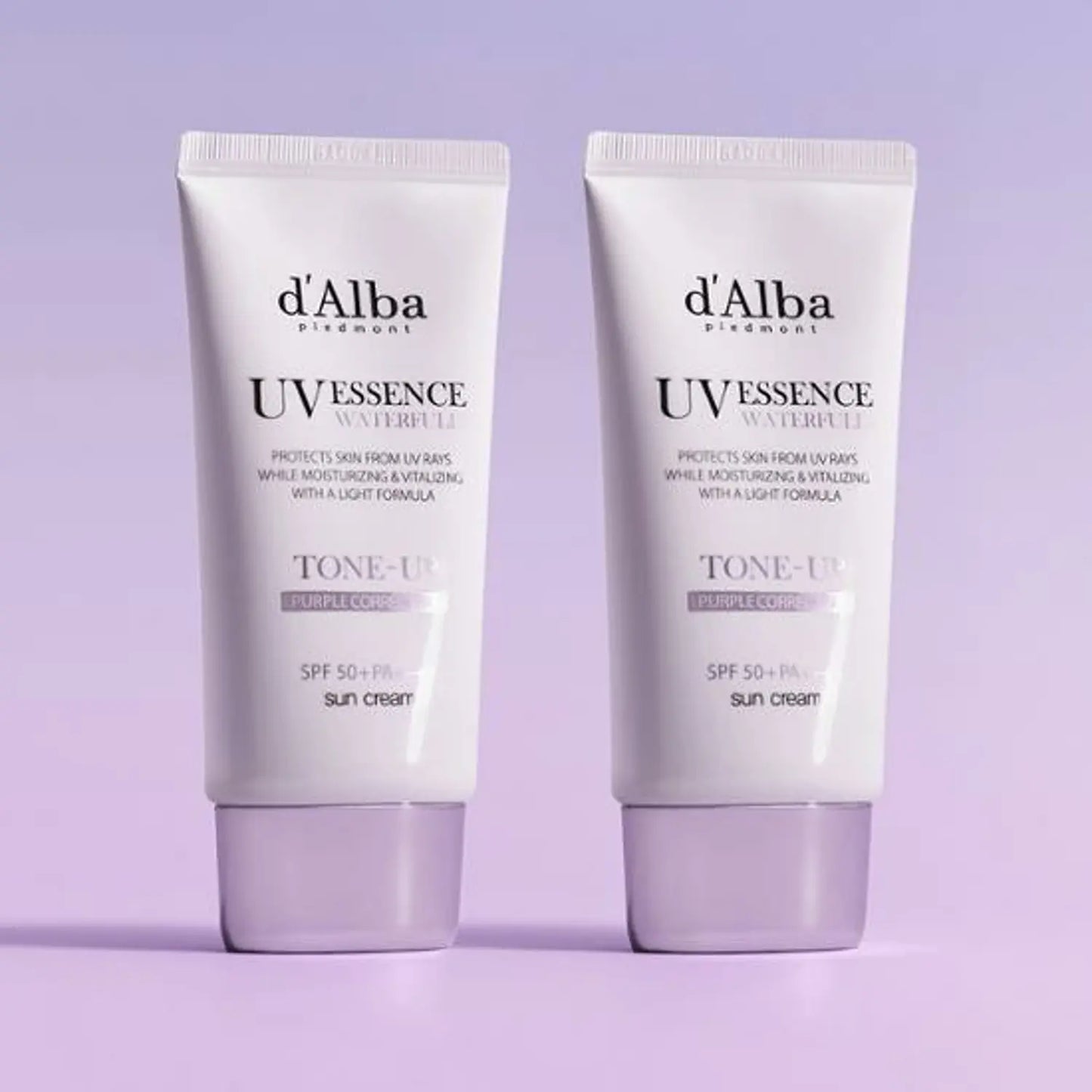 d'Alba Waterful Tone Up Sun Cream Purple 50mL Duo Set